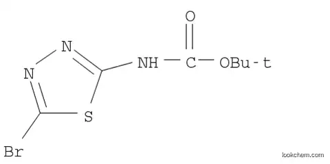 Molecular Structure of 1048358-33-3 (N-Boc-2-amino-5-bromo[1,3,4]thiadiazole)